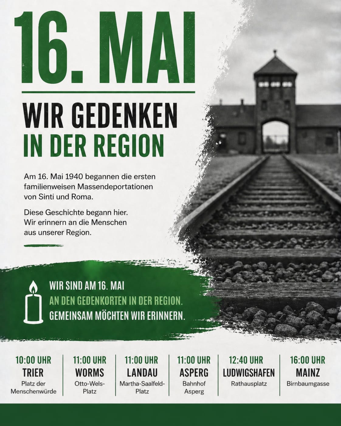 16. Mai 1940 – Wir gedenken in der Region